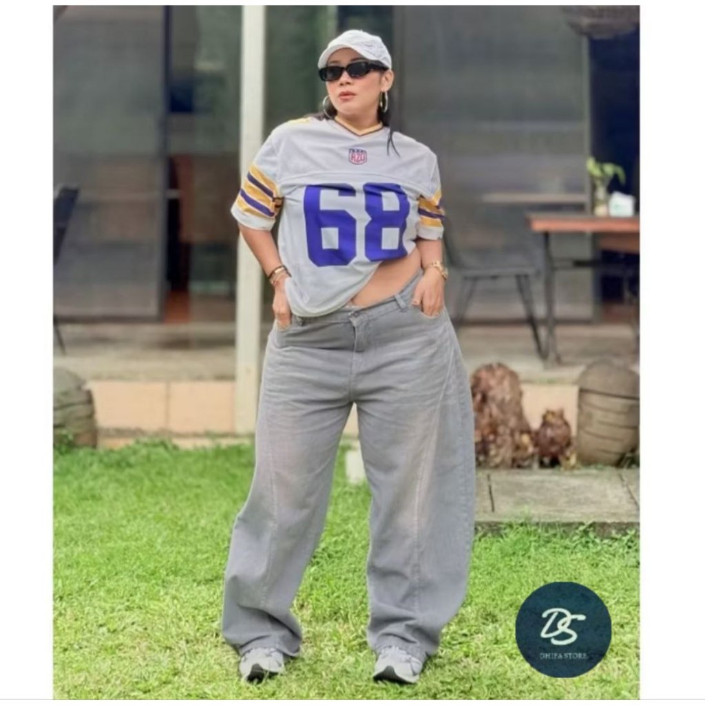 (Unisex) BARREL Thick Baggy Curve Jeans Big Size 27-42