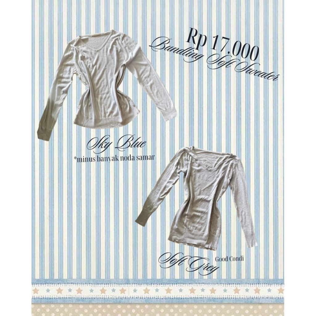 ชุดเสื้อกันหนาว bundling | Igari monukei jfashion thrift preloved