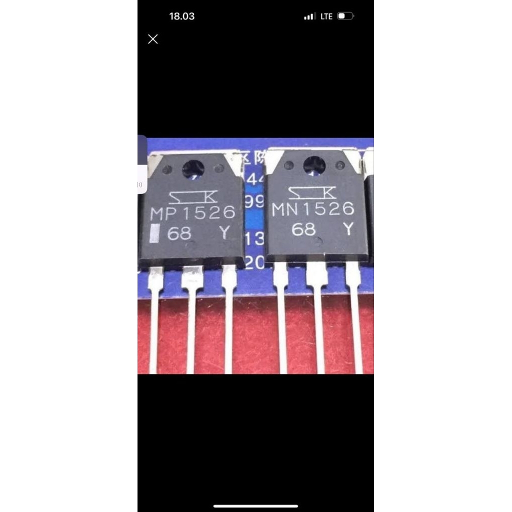 ทรานซิสเตอร์ mn 1526 mp 1526 mn mp 1526 sanken ดั้งเดิม