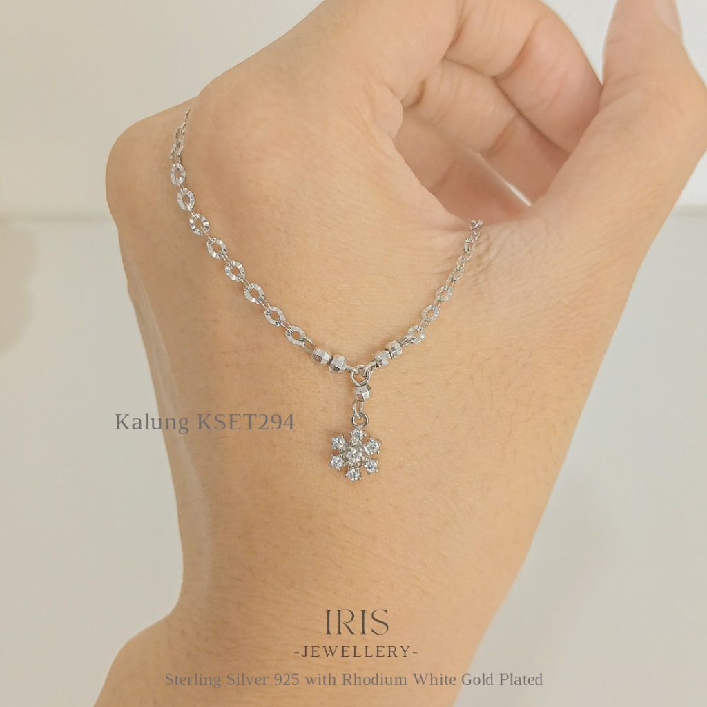 [Iris Jewellery] - สร้อยคอ KSET294 - ทองคําขาว 18K