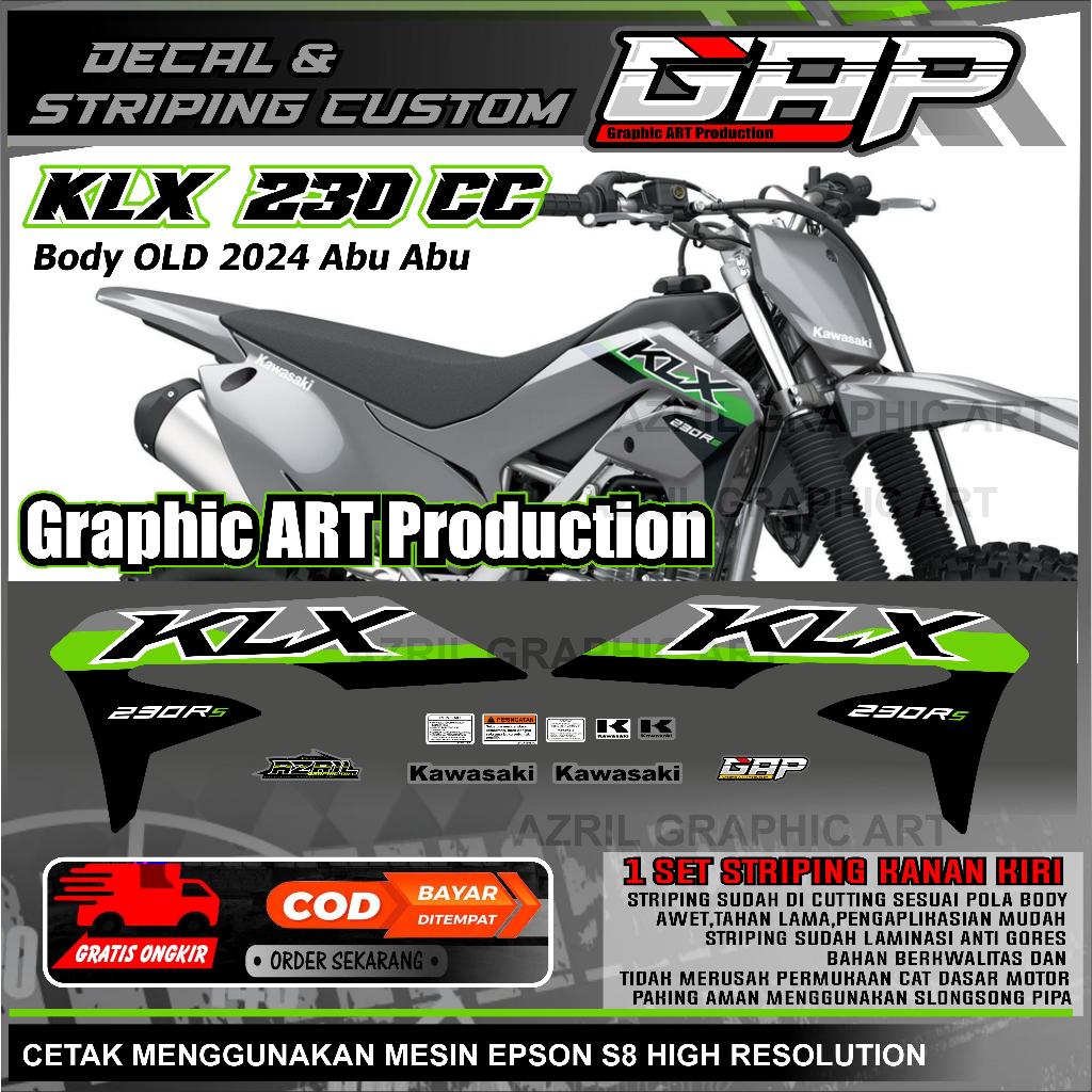 รูปลอก Striping KLX 230 cc 2024 สีเทา