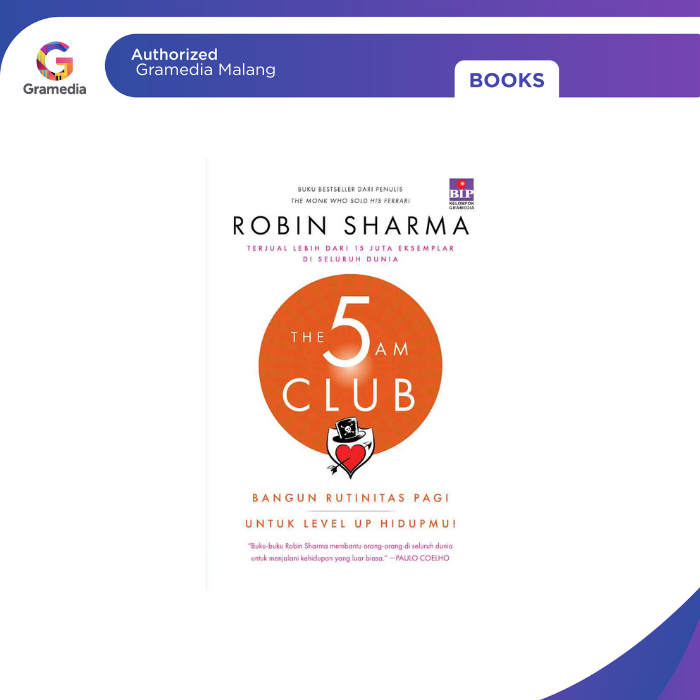 Gramedia Malang - The 5 AM Club: Builds Morning Routines for Level Up Your Life!