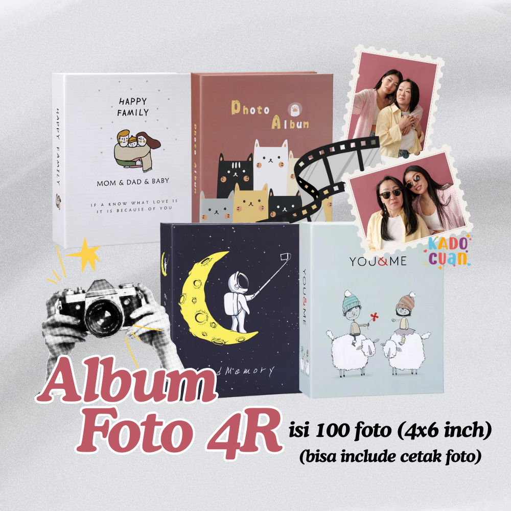 อัลบั้มรูป 4R CLASSIC Motif (4x6 นิ้ว) อัลบั้มรูปครอบครัว 100 รูป/4R