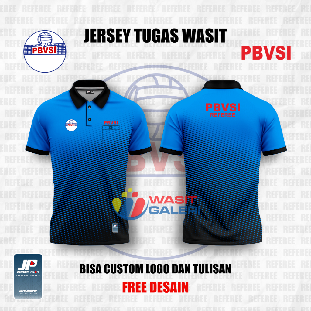 VOLLEYBALL REFEREE JERSEY PREMIUM PRINTING POLO SHIRT (PBVSI - PBVSI REFEREE)