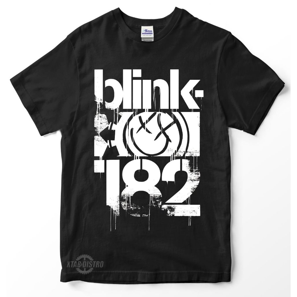 BLINK 182 LOGO เสื้อยืดพรีเมี่ยม blink182 melodyc pop punk greenday คอลึก