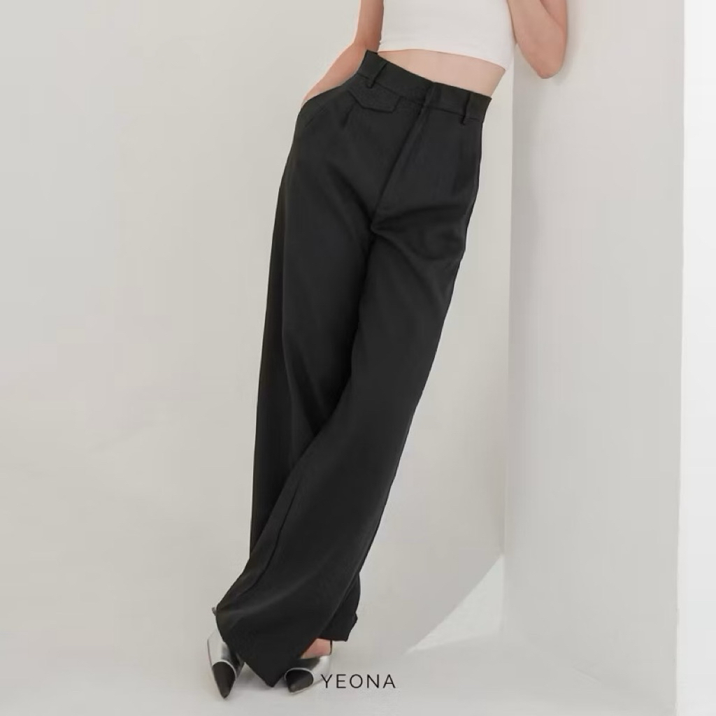 กางเกง Preloved oro by yeona.id BLACK/BLACK ไซส์ L เดิม