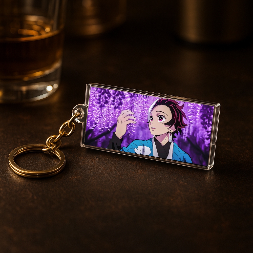 GANTUNGAN อะนิเมะพวงกุญแจKimetsuไม่มีYaiba Tanjiro Inosuke Giyu Zenitsuสําหรับรถจักรยานยนต์/กุญแจรถแ