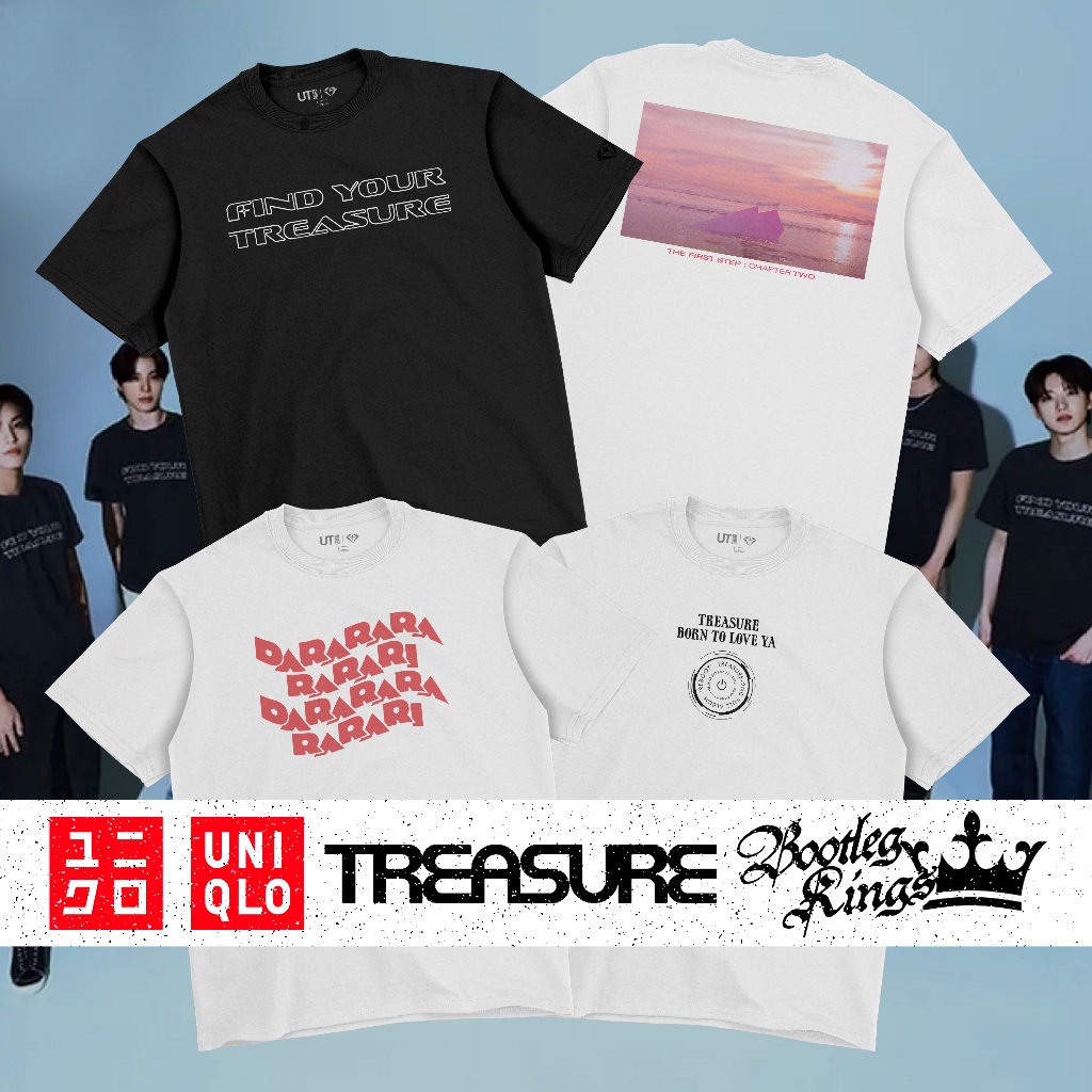 KATUN [HOT] UNIQLO X TREASURE เสื้อยืดกราฟิก K-POP TRENDS | 24s ORIGINAL COMBED COTTON MATERIAL | สก