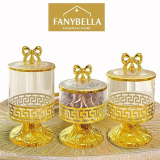 Bahan Akrilik, Set Emas 3 pcsSultan Dekorasi Rumah Import