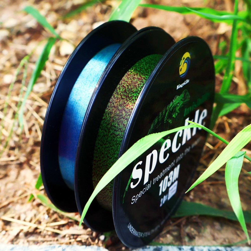 Bingolife Invisible Chameleon Speckle Line 100m สายตกปลาไนลอน Strong Pull ทนต่อการสึกหรอ 0.128 ~ 0.47 มม.