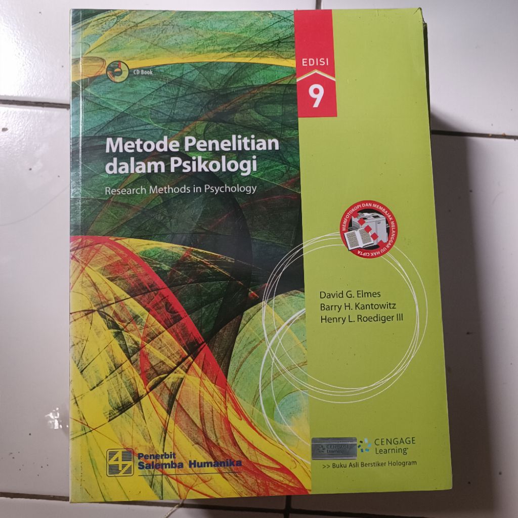 วิธีวิจัยในวิธีวิจัยจิตวิทยาในจิตวิทยา เดวิด ก. เอลเมส แบร์รี่ ชม. Kantowitz Henry L. Roger III, การ