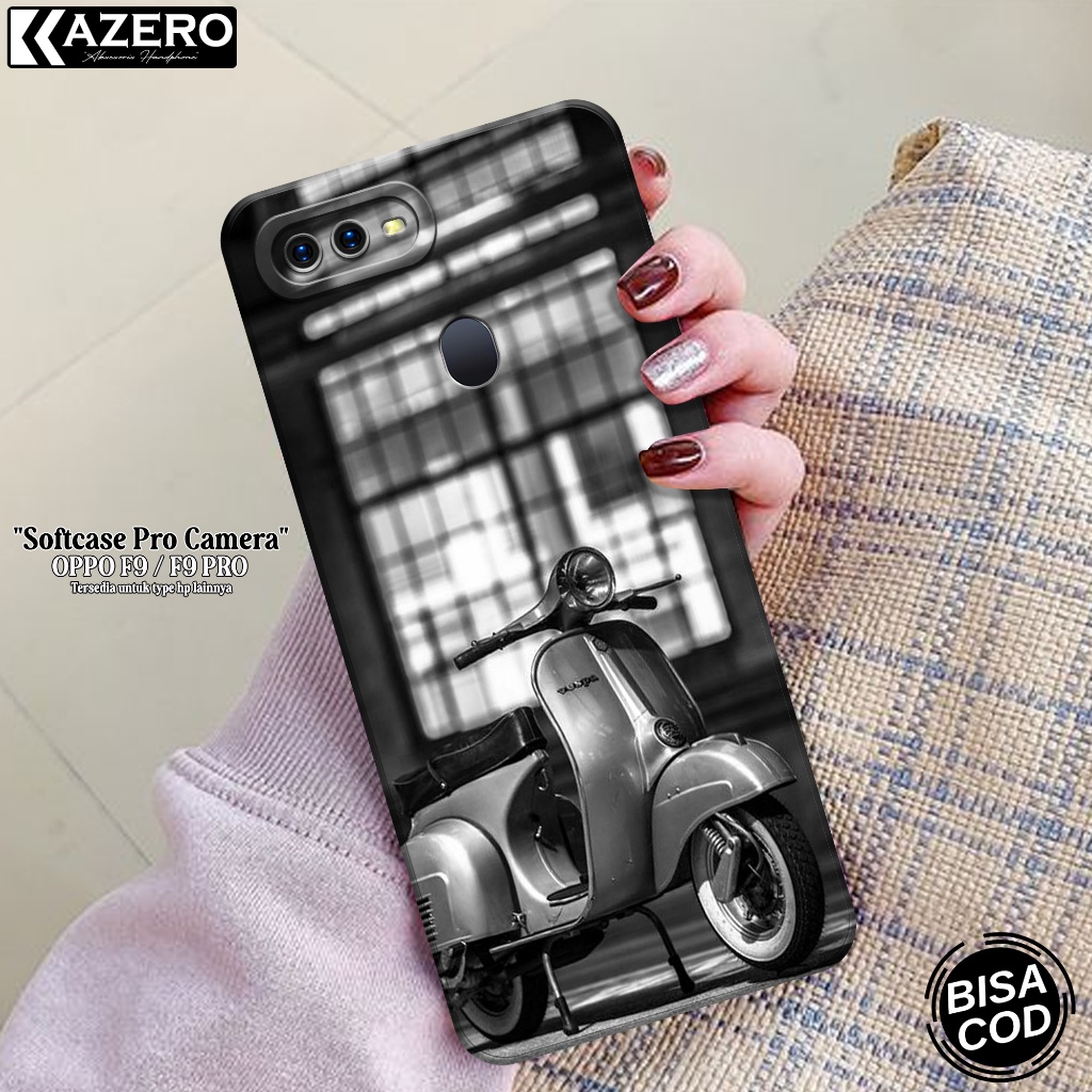 HP OPPO F9 / F9 PRO เคสแฟชั่นล่าสุด Vespa Softcase OPPO F9 / F9 PROSilicone Pro เคสกล้อง OPPO F9 / F