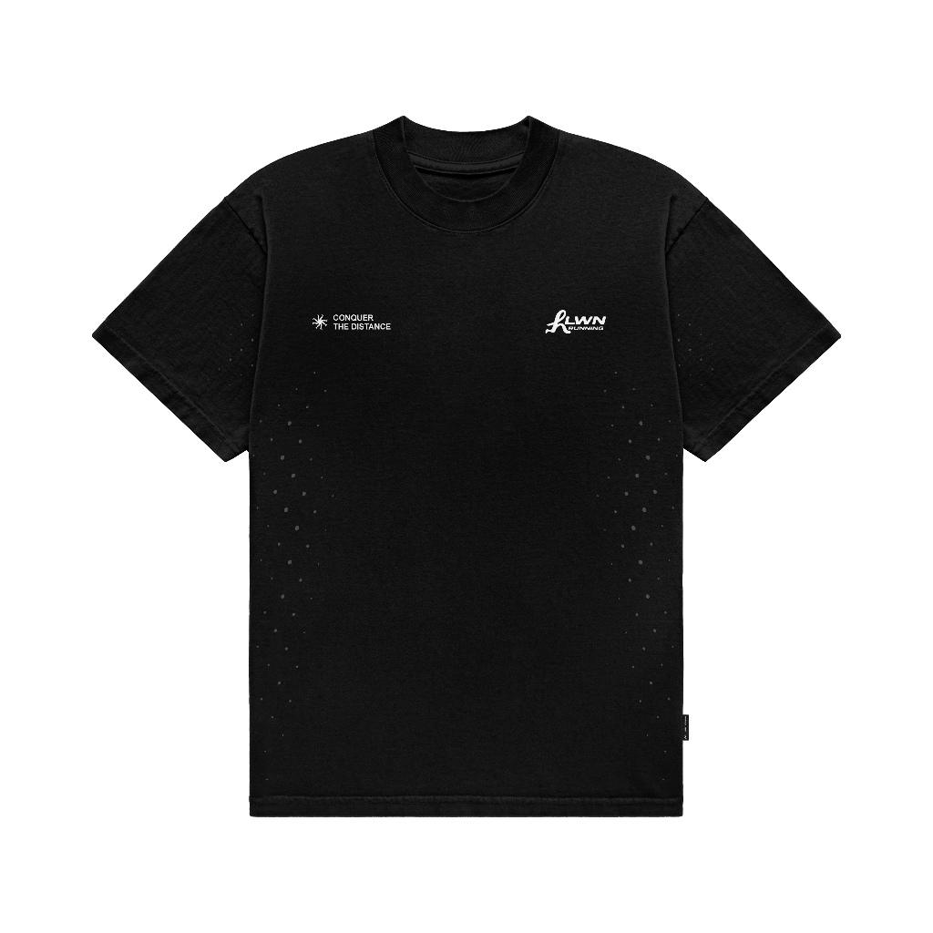 HLWN Running เสื้อยืดแขนสั้นผู้ใหญ่ สีดํา - Kaia