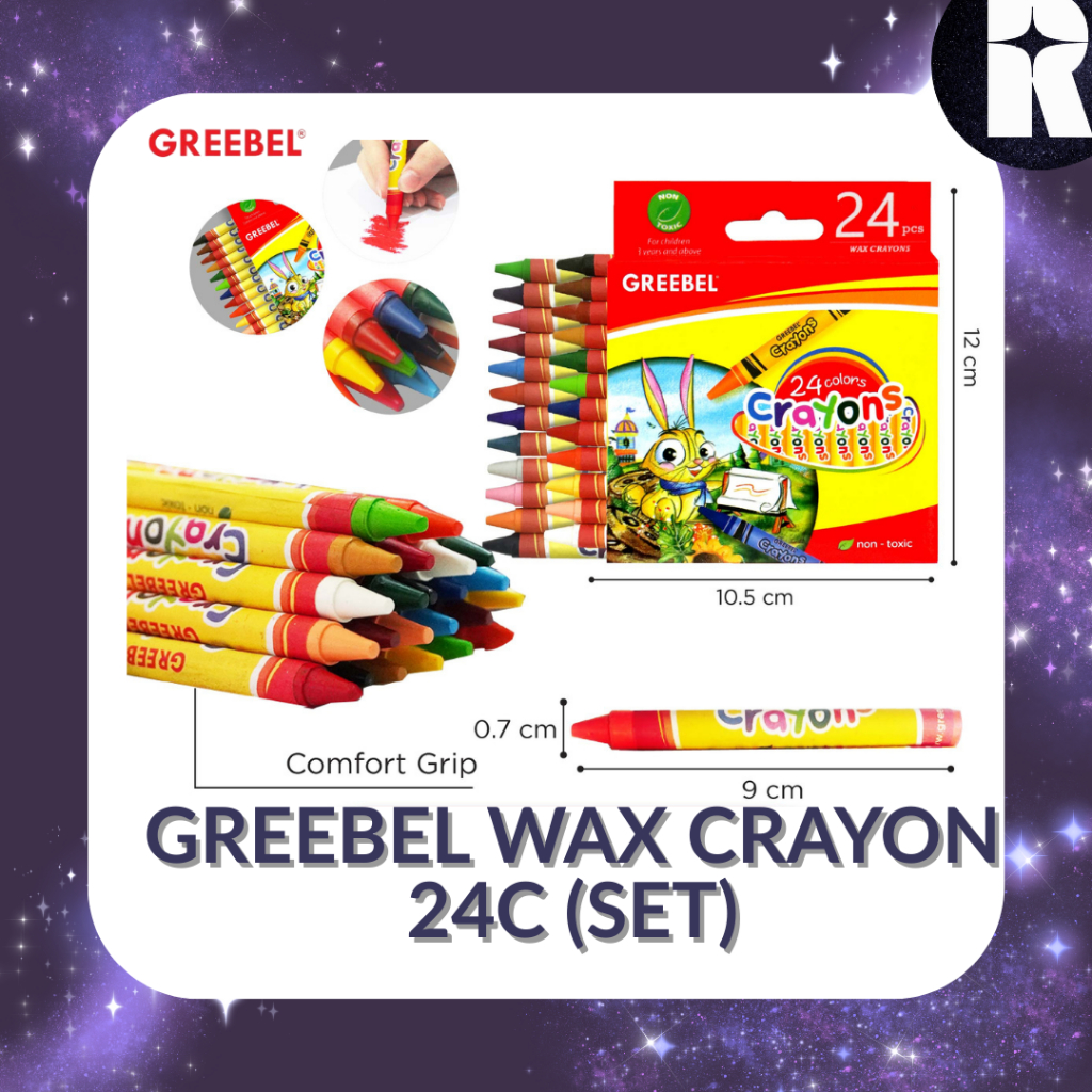 GREEBEL WAX CRAYON 24C (ชุด)