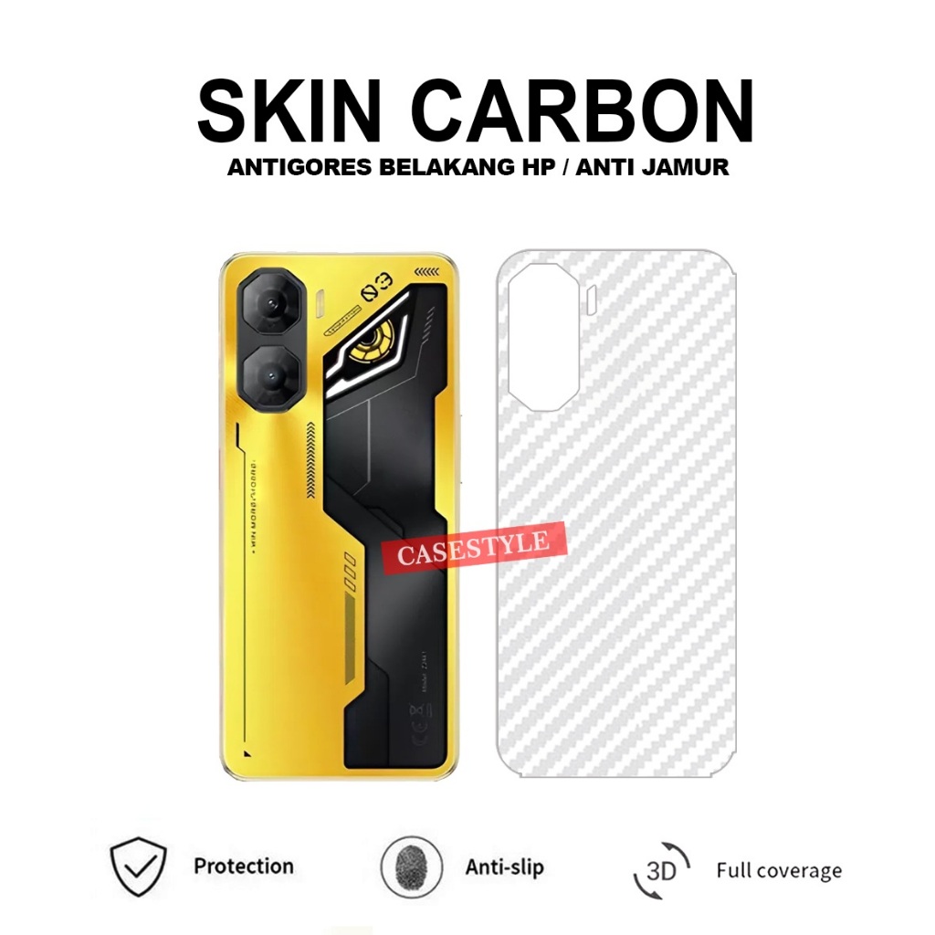 ผิวคาร์บอน Anti-Gu เคสกันรอยหลัง รองรับ Zte Nubia Neo 3 5G / Neo 3 GT 5G / V70 Max / Blade V70 / Blade V40 Vita / Focus Pro 5G
