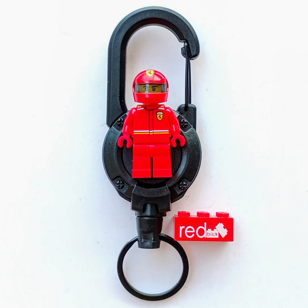 GANTUNGAN LEGO Ferrari SF-24 F1 Driver Carabiner พวงกุญแจ