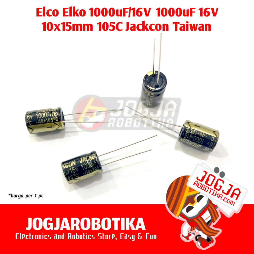 Elco Elko 1000uF/16V 1000uF 16V 10x15mm 105C Jackcon ไต้หวัน