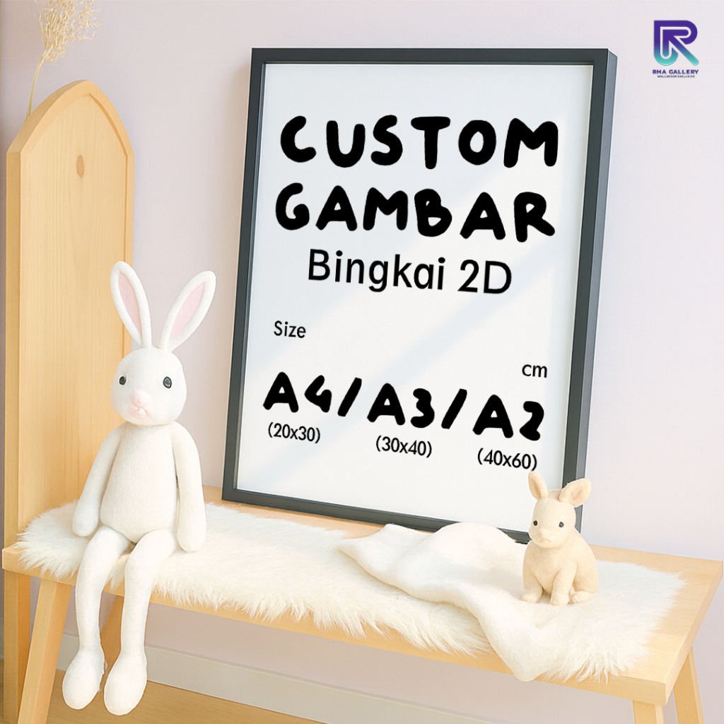 RHA GALLERY Custom 2D สีดํากรอบรูปตกแต่งห้อง