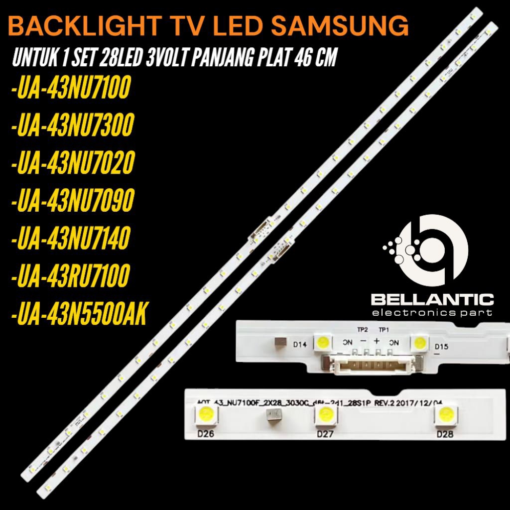 SAMSUNG 43 นิ้ว LED TV BACKLIGHT UA-43NU7100- UA-43NU7300- UA-43NU7020-UA-43NU7140- UA-43RU7100- SAM