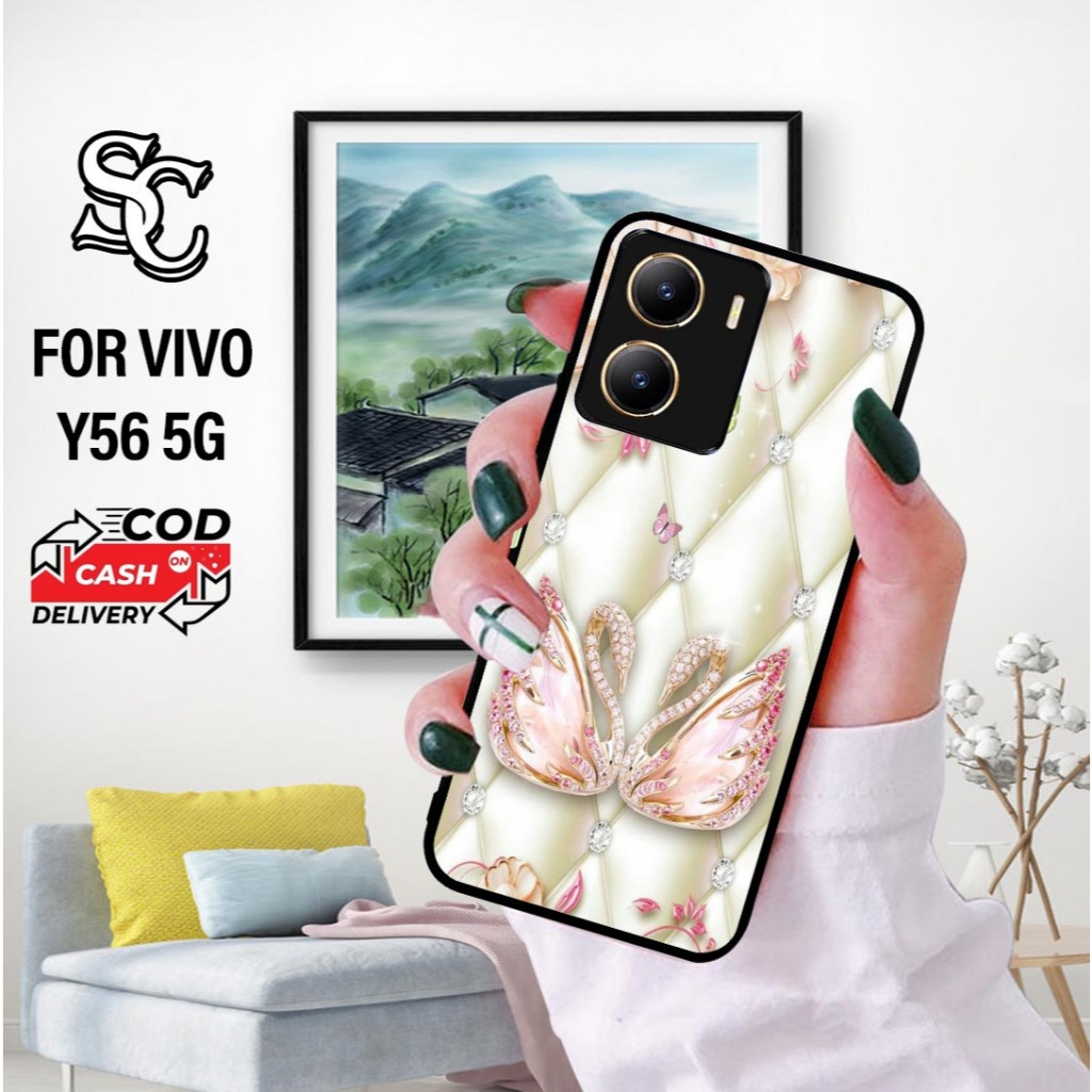 เคส VIVO Y56 5G BUTTERFLY MOTIF READY สําหรับโทรศัพท์มือถือทุกประเภท, SOFTCASE & HARDCASE 2D GLOSSY-