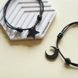 BLACK STAR MOON COUPLE BRACELET TREND COUPLE BRACELET