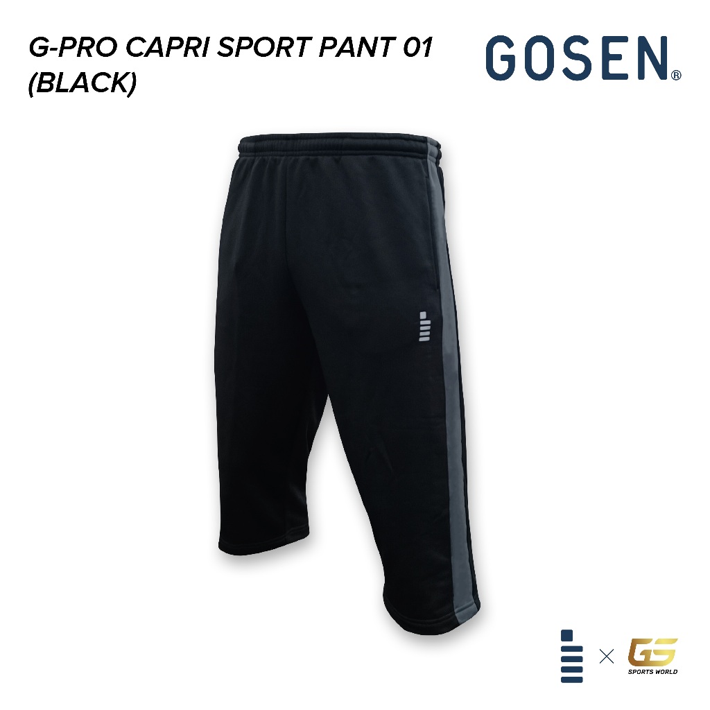 GOSEN G-Pro 01 Capri Sport Pant - สีดํา (GPCSP23-01)