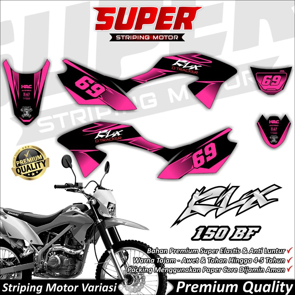 สติ๊กเกอร์ KLX BF Anti-Fade Cool KLX BF Striping Kawasaki KLX 150 BF EVS Striping