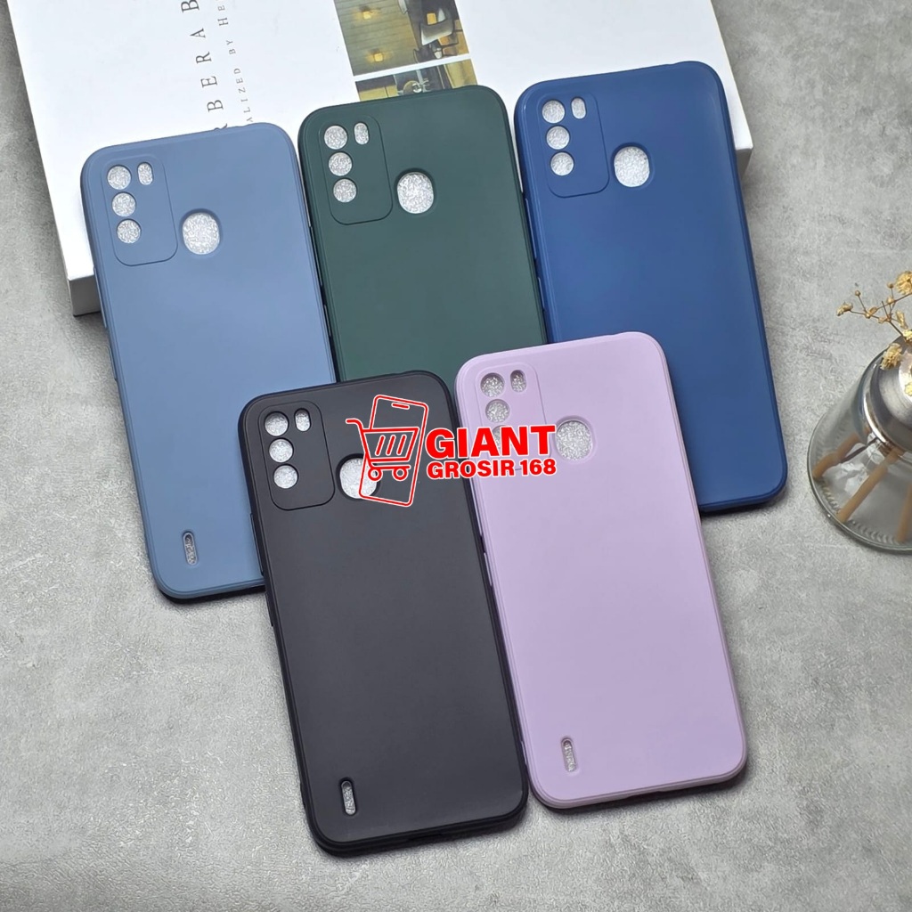 ITEL VISION 1 PRO CASE MACAROON SQUARE LIQUID CASE ITEL VISION 1 PRO