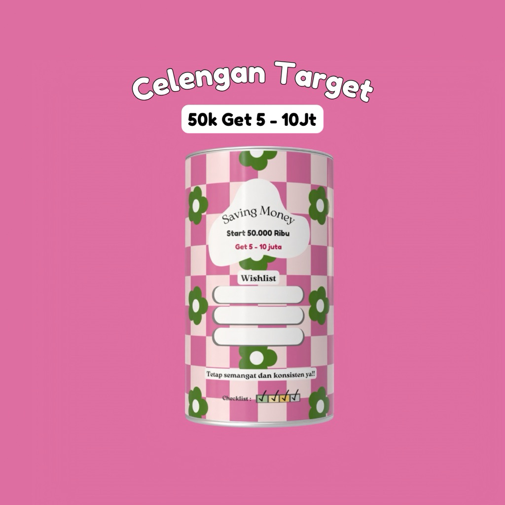 ตะกร้าเป้าหมาย PIGGY BANK | AESTTIC PIGGY BANK | สีชมพู 50k