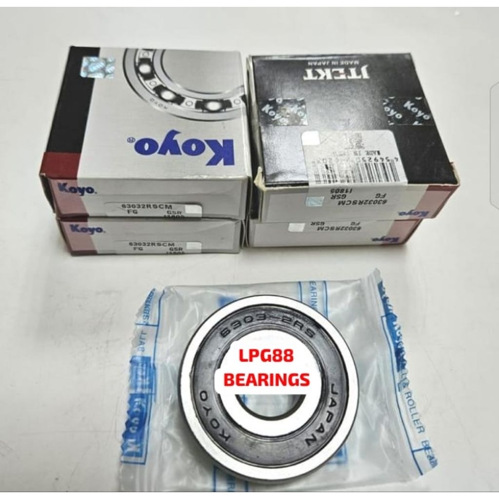 BEARING 6303 2RS KOYO หมวกยาง 630332RS