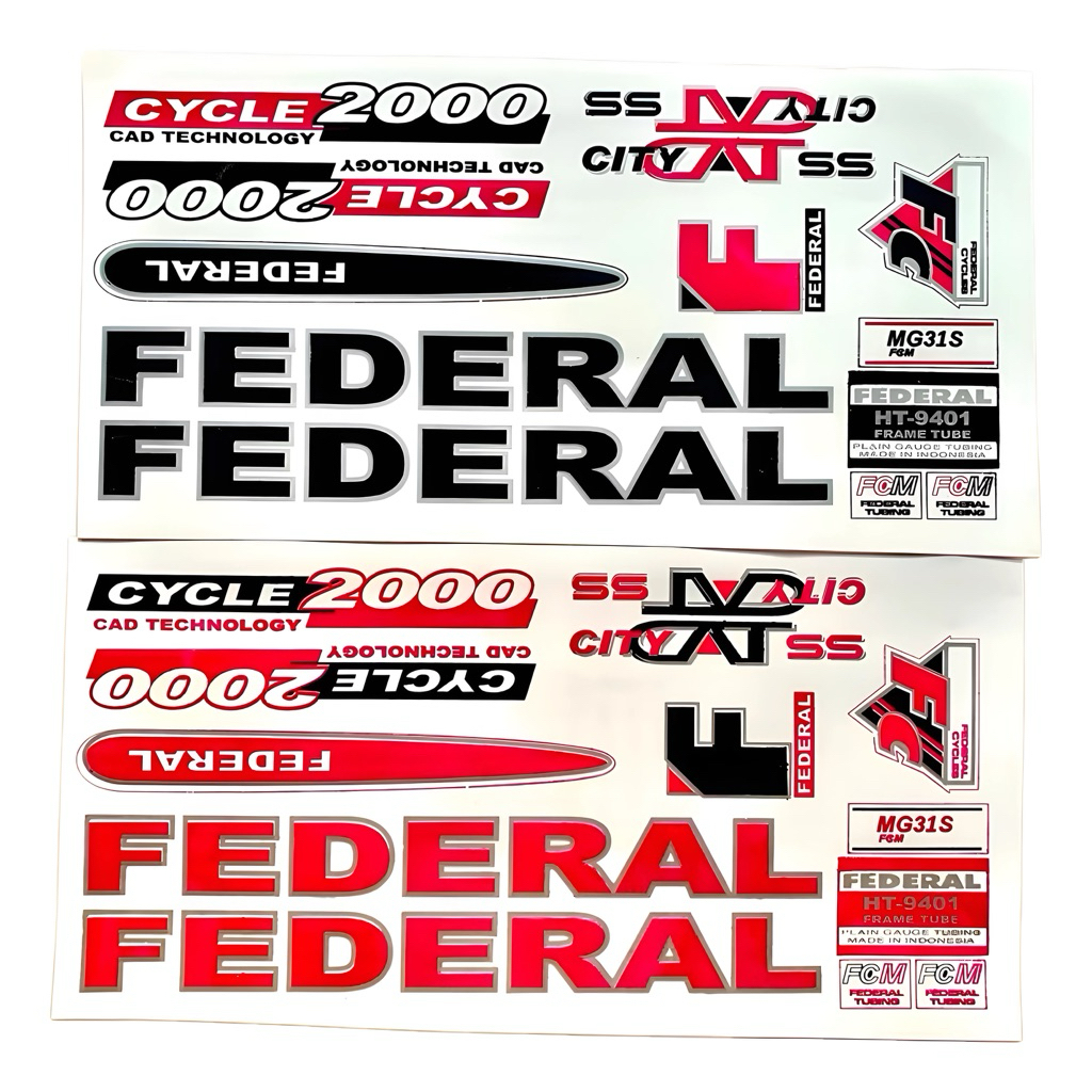 สติ๊กเกอร์จักรยานแมวเมือง Federal สติ๊กเกอร์ Striping
