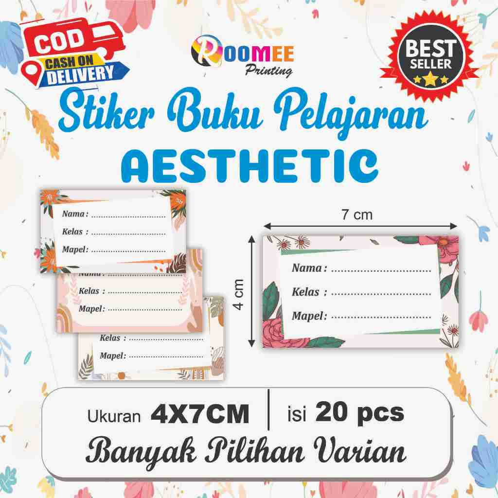 MATA (20 ชิ้น) AESTTHETIC MAPE STICKERS / NAME STICKERS / LES EYE STICKERS