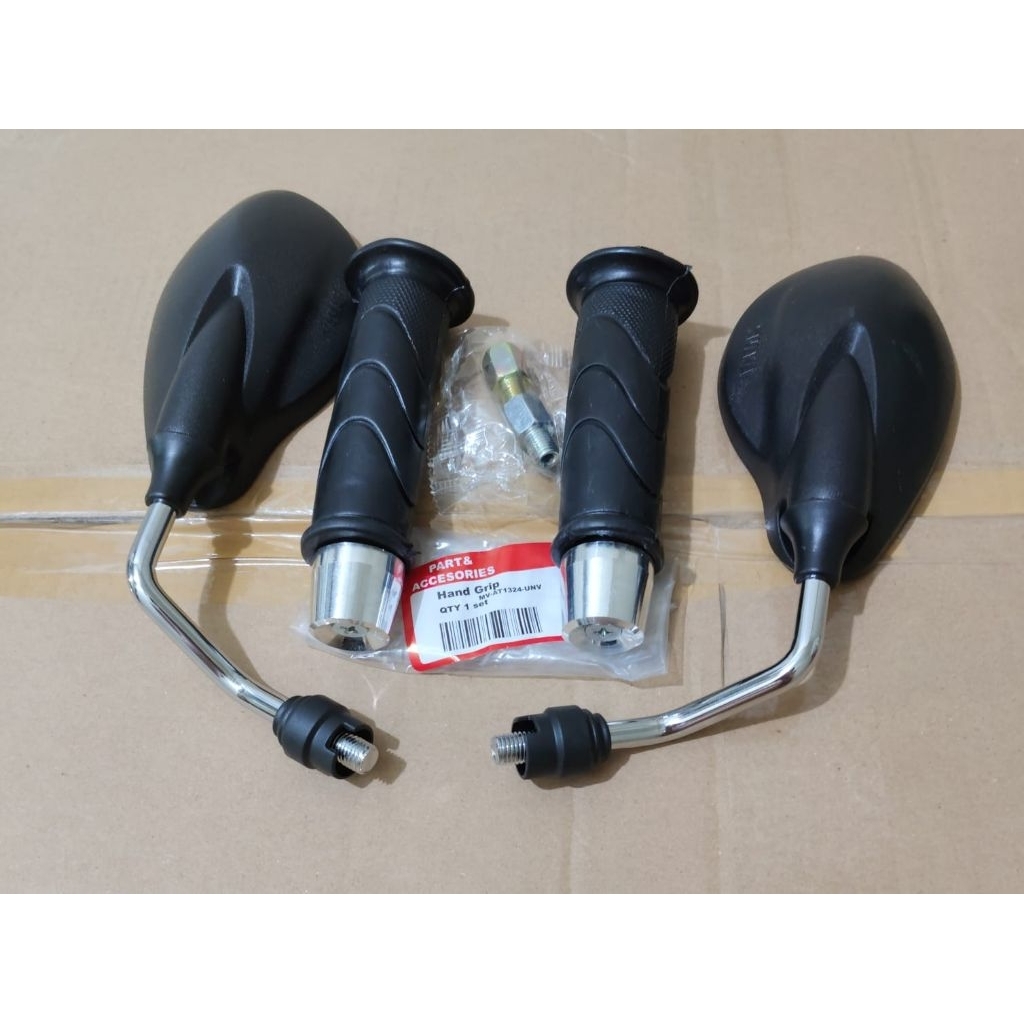 รถจักรยานยนต์ REARVIEW MIRROR X1 PNP H0NDA-Y4MAHA PLUS HANDGRIP H0NDA+JALU PCX PNP BEAT VARIO NMAX P