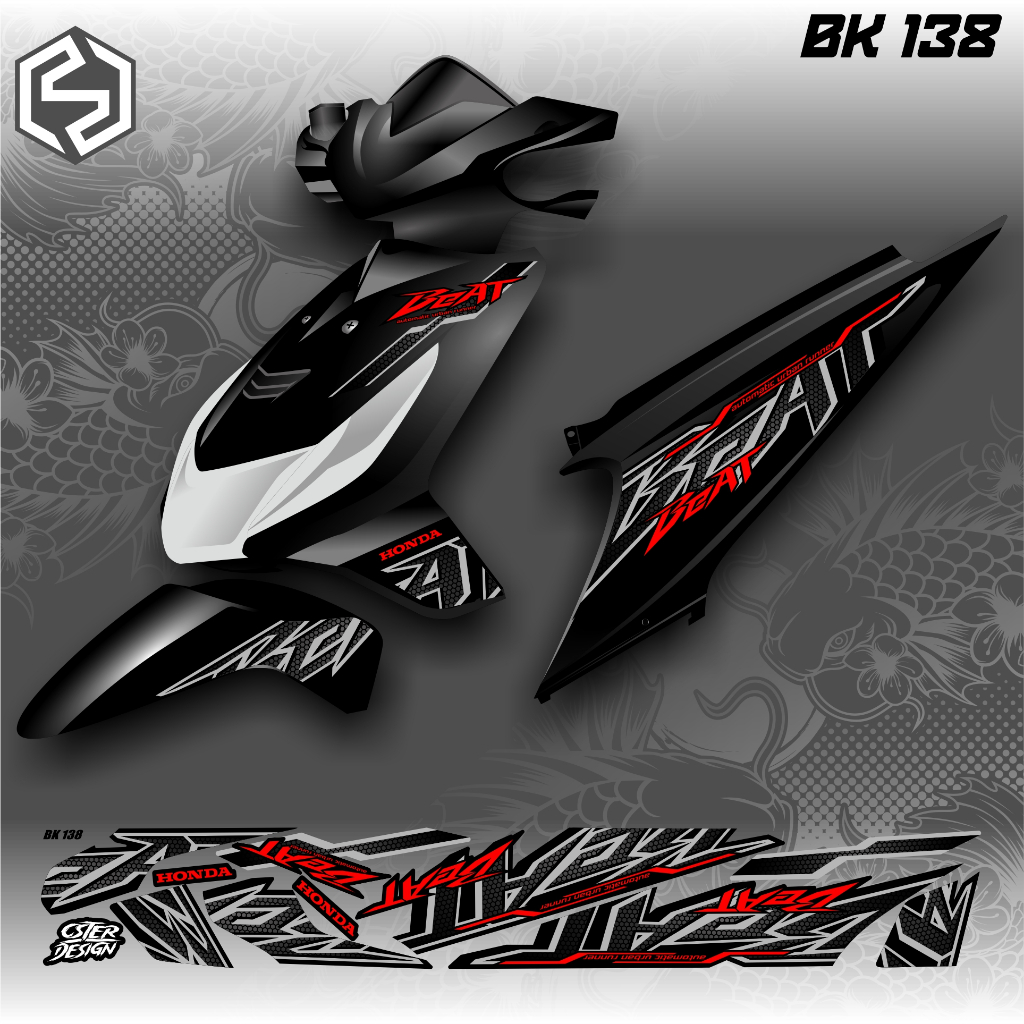 HONDA BEAT STRIPING ICON RACING CARBUS THAILAND VARIATIONS BK 130 / BK 138