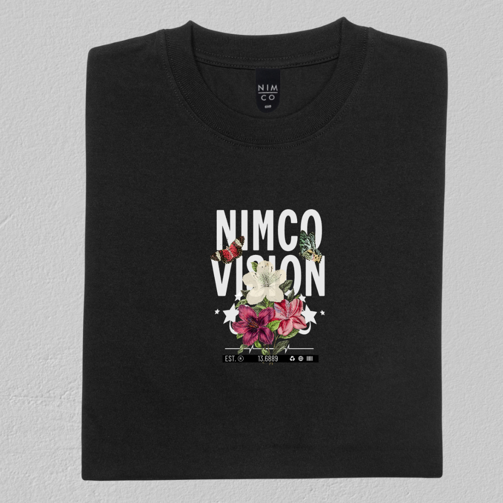 Nimco Original T-Shirt 6889 VSN13 เสื้อยืดสีดํา