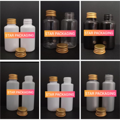 60ml ขวด 60ml ขวดทองอลูมิเนียมสกรูหมวก 60ml Tubular ขวด