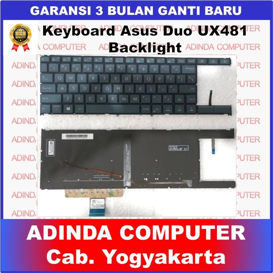 Asus Zenbook Duo UX481 UX481FAY UX481FL UX481FLY คีย์บอร์ดแบ็คไลท์