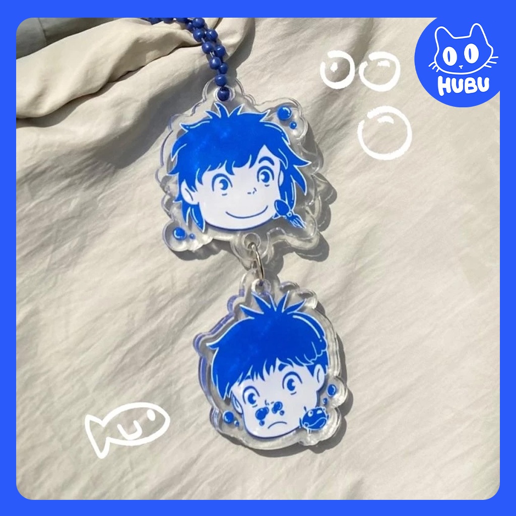 GANTUNGAN Ponyo & sosuke ghibli พวงกุญแจเชื่อมโยง - พวงกุญแจ hubucraft เครื่องประดับเล็ก ๆ