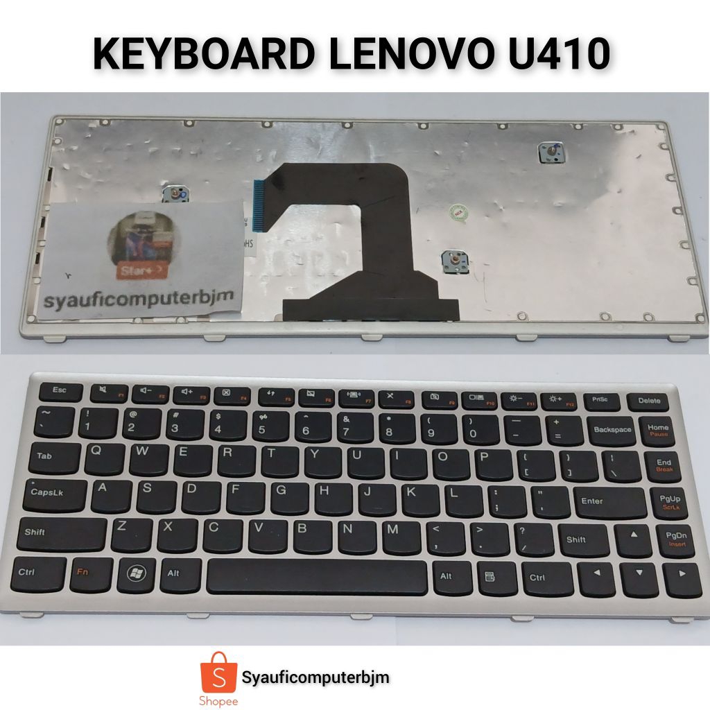 LENOVO U410 คีย์บอร์ด LENOVO IDEAPAD U410 U410-ITH U410-IFI MP-11K93SU-6862 T3C1-US AELZ8U00010 SILV