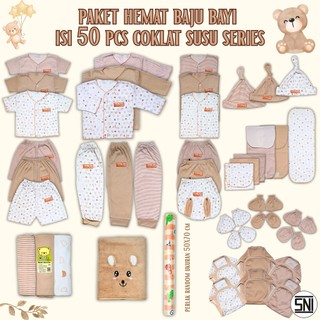 50 PCS Paket Hemat Bundling Baju Bayi Baru Lahir Setelan Newborn 0 sd 3 Bulan SNI Bolo - Bolo