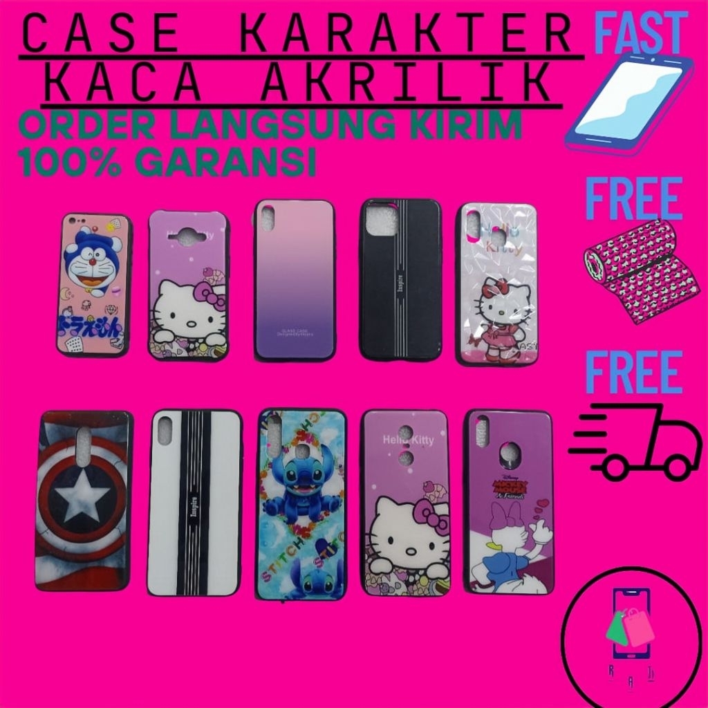 เคสซิลิโคน Softcase อะคริลิแก้ว viral IP 5g 6s 6g 7g 8g X Xs max 11 pro Vivo Y91 Y93 Y95 Y19 Sam A6 