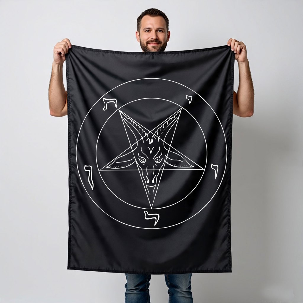 Flag - Sigil of Baphomet - Pentagram / Poster Flag - ตกแต่งผนัง