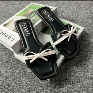 Sandal Platform Wanita Sandal Selop Pita Putih Gaya Korean style
