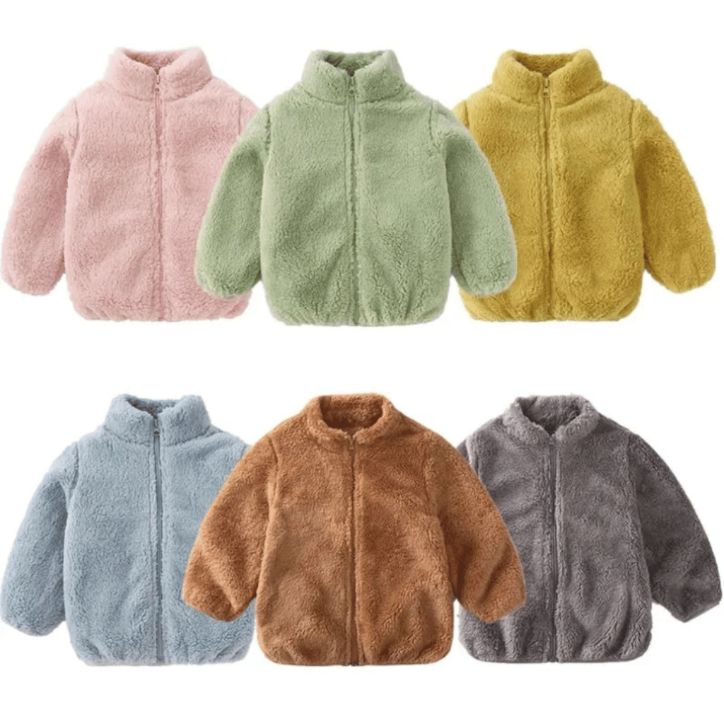 Dodkido Boys Girls Sherpa Jacket - Soft & Warm Sherpa Fleece Jacket K353