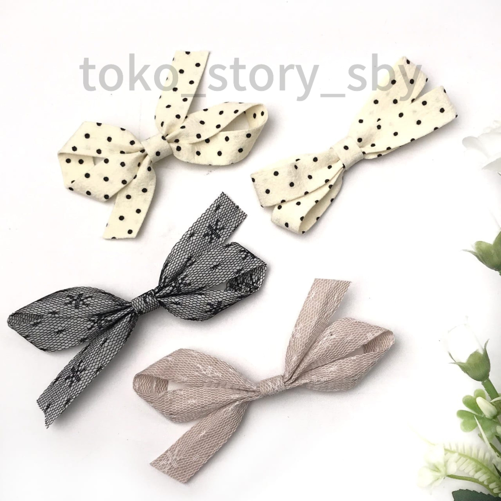 1PC - LACE RIBBON APPLICATION/ DOT RIBBON/ BOW LACE/DOTIE