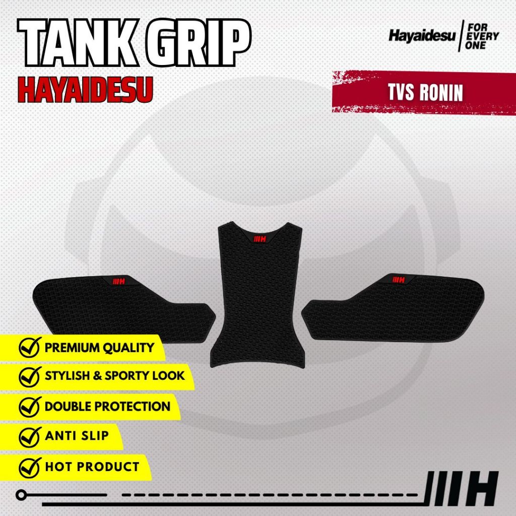 Hayidesu Tank Pad & Tank Grip TVS RONIN - Piranha Skin Motive