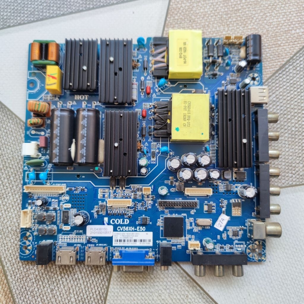 Mb ori mainboard led tv polytron PLD 43B150 PLD43B150