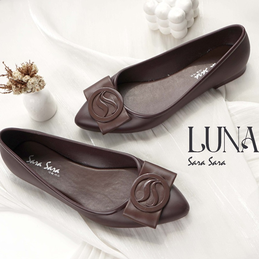 Sara Luna รองเท้าทํางานผู้หญิง Jelly Flat Shoes รุ่น Ballerina