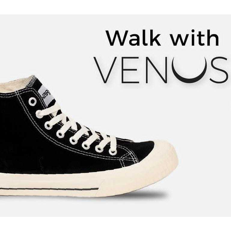 WARRIOR VENUS HIGH CUT สีดําสีขาวรองเท้าสําหรับเด็กและผู้ใหญ่ล่าสุด 100% ต้นฉบับไม่มีแนวโน้ม