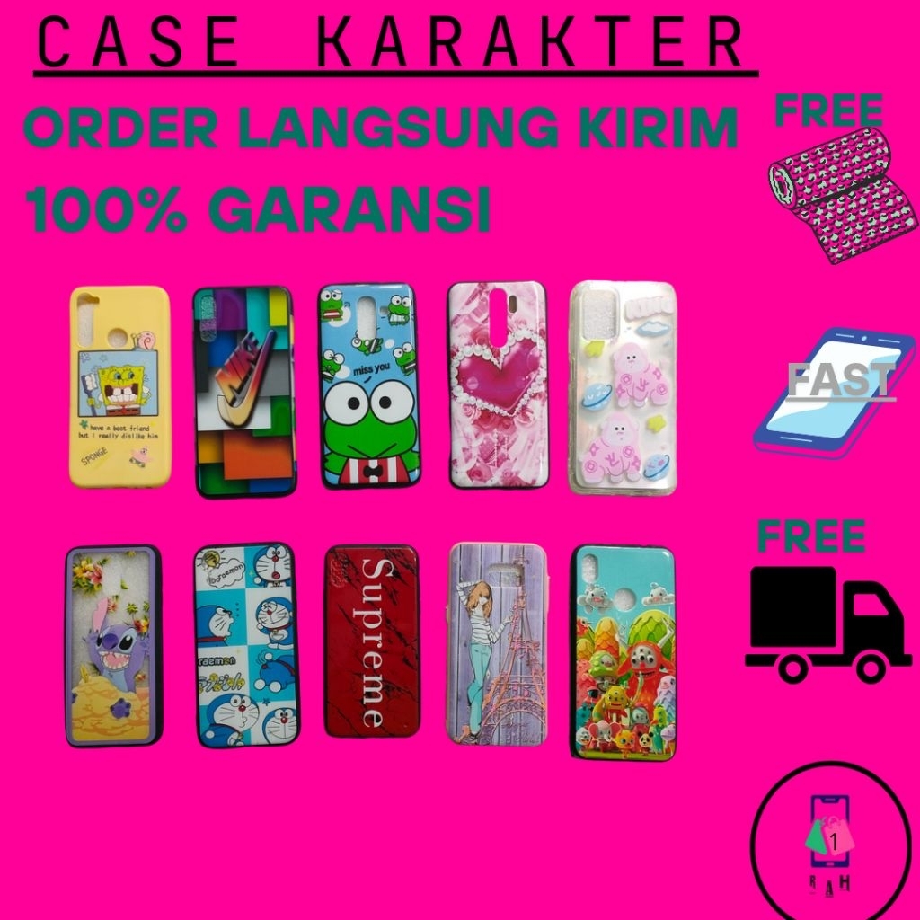 Viral Motif Character Softcase Silicone Case Sam A6 + J8 M30s M21 A70 M20 S8 A20 A30 A7 2018 Redm No